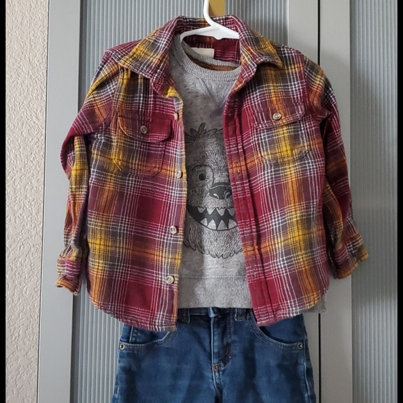 Toddler boys 3T flannel button long sleeve - Picture 1 of 4